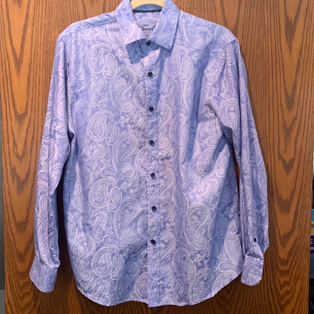 Tasso Elba | Blue and Floral design | small and neck size: 14-14.5